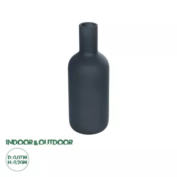 Τεχνητός Κήπος MYSTIQUE  Διακοσμητικό Κεραμικό Βάζo Γκρι Π7 x Μ7 x Υ20cm