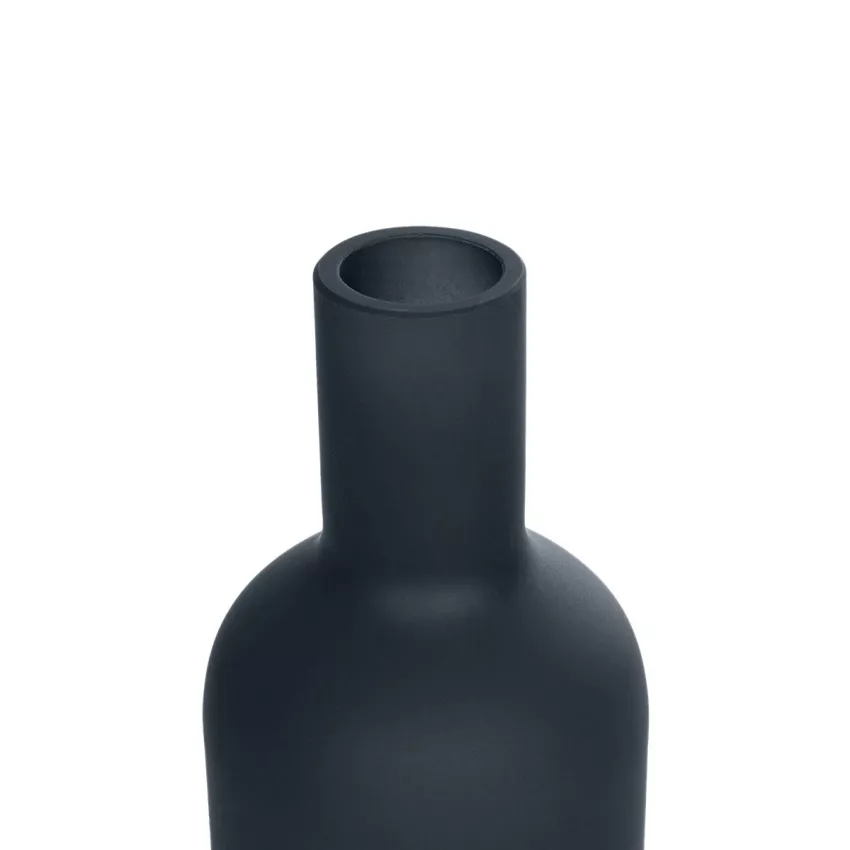 Τεχνητός Κήπος MYSTIQUE  Διακοσμητικό Κεραμικό Βάζo Γκρι Π7 x Μ7 x Υ20cm