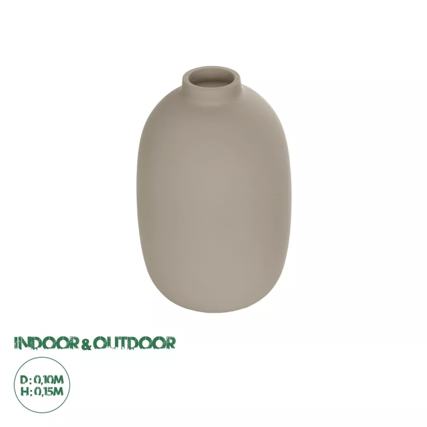 Τεχνητός Κήπος PHUKET  Διακοσμητικό Κεραμικό Βάζo Καφέ Π10 x Μ10 x Υ15cm