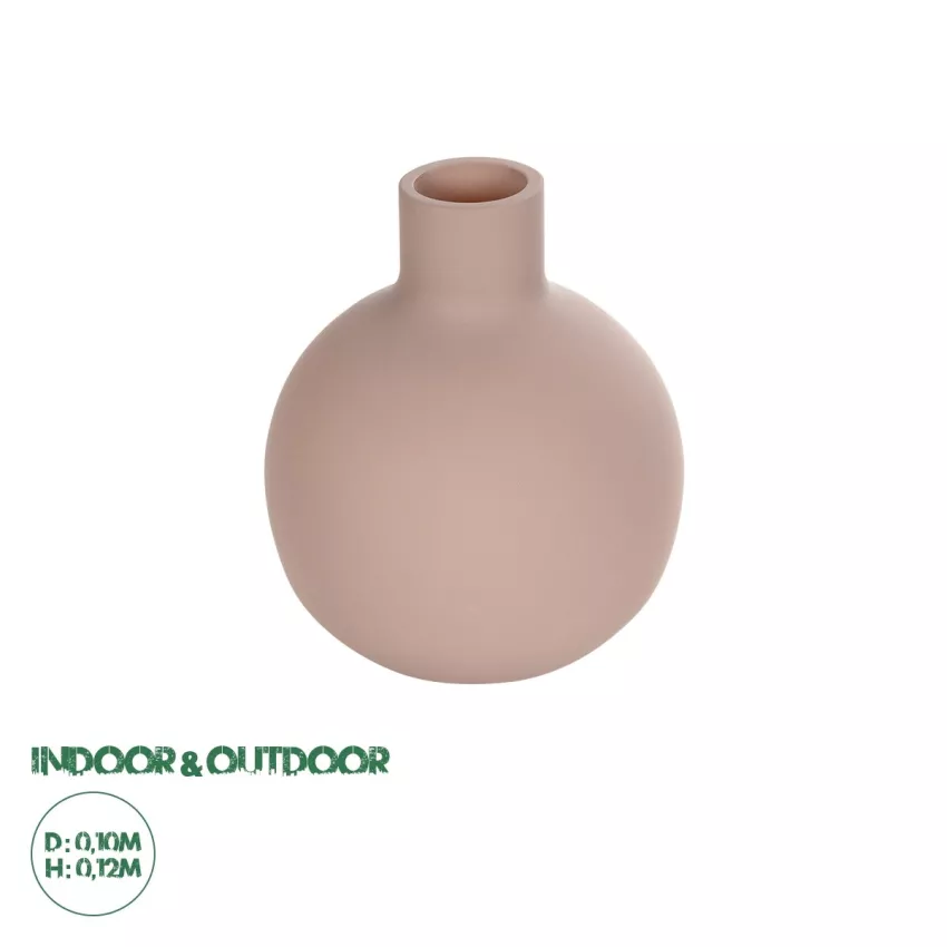 Τεχνητός Κήπος OAHU  Διακοσμητικό Κεραμικό Βάζo Ροζ Π10 x Μ10 x Υ12cm