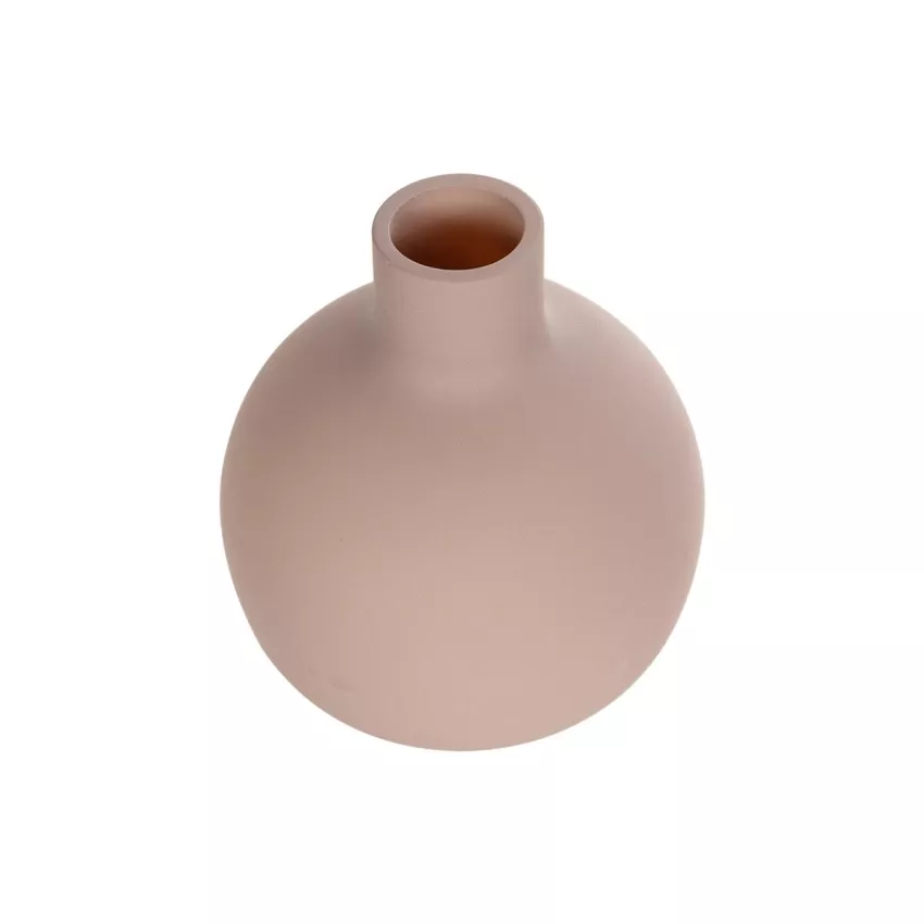 Τεχνητός Κήπος OAHU  Διακοσμητικό Κεραμικό Βάζo Ροζ Π10 x Μ10 x Υ12cm