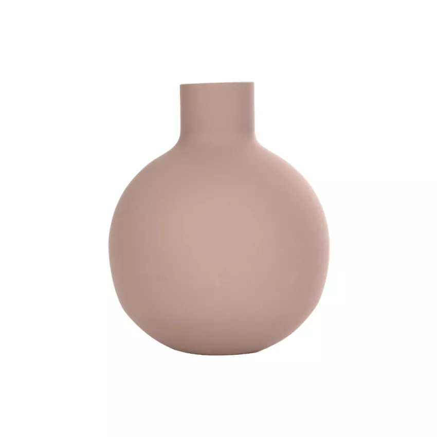 Τεχνητός Κήπος OAHU  Διακοσμητικό Κεραμικό Βάζo Ροζ Π10 x Μ10 x Υ12cm