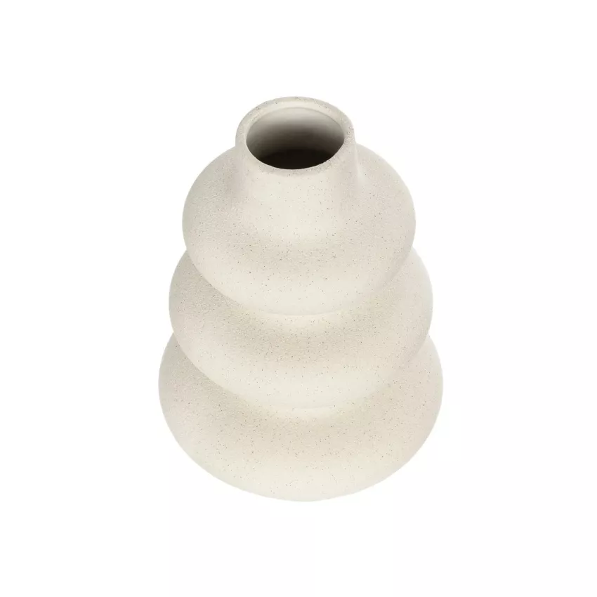 Τεχνητός Κήπος THAILAND  Διακοσμητικό Κεραμικό Βάζo Μπεζ Π14 x Μ14 x Υ21cm