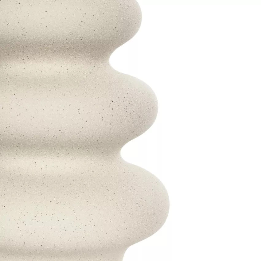 Τεχνητός Κήπος THAILAND  Διακοσμητικό Κεραμικό Βάζo Μπεζ Π14 x Μ14 x Υ21cm