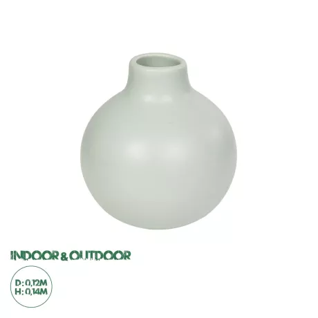 Τεχνητός Κήπος EMERALD  Διακοσμητικό Κεραμικό Βάζo Λευκό Π12 x Μ12 x Υ14cm