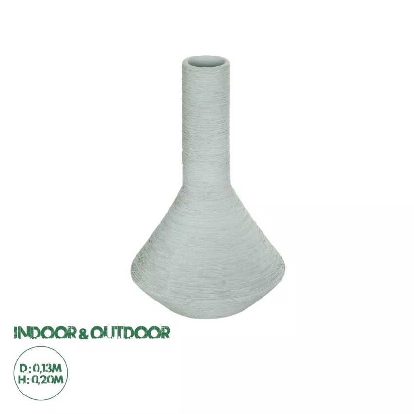 Τεχνητός Κήπος TANAH  Διακοσμητικό Κεραμικό Βάζo Γκρι Π13 x Μ13 x Υ20cm