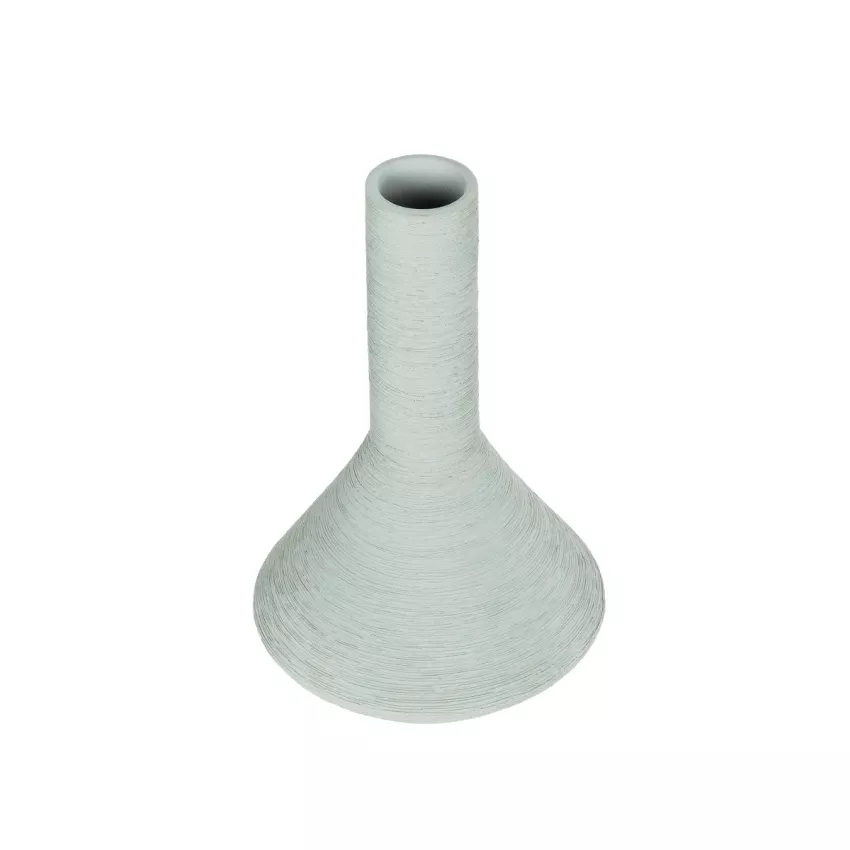 Τεχνητός Κήπος TANAH  Διακοσμητικό Κεραμικό Βάζo Γκρι Π13 x Μ13 x Υ20cm