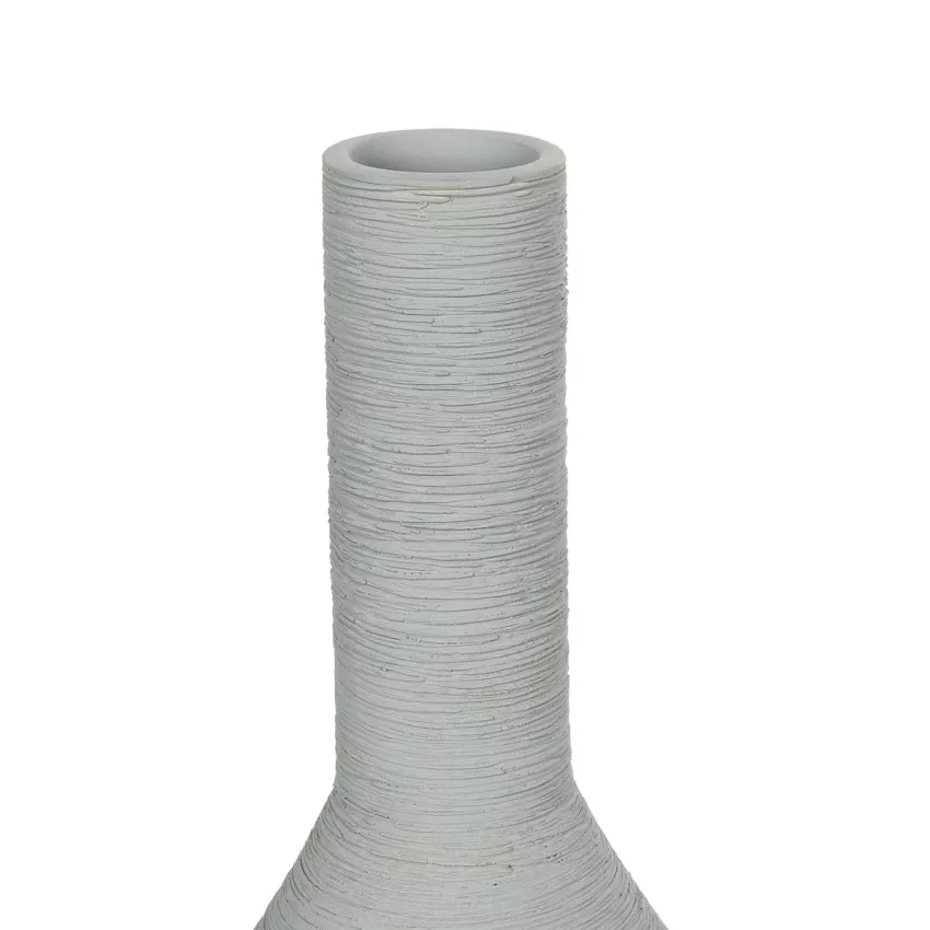 Τεχνητός Κήπος TANAH  Διακοσμητικό Κεραμικό Βάζo Γκρι Π13 x Μ13 x Υ20cm