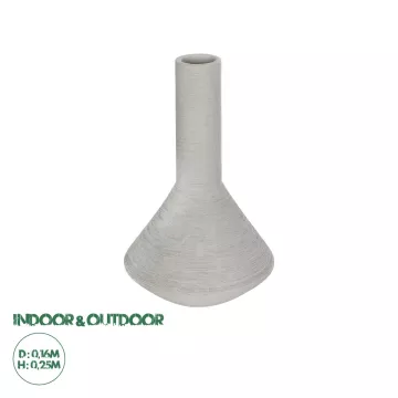 Τεχνητός Κήπος BARBAOS  Διακοσμητικό Κεραμικό Βάζo Λευκό Π16 x Μ16 x Υ25cm