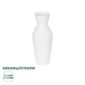 Τεχνητός Κήπος MALVINA  Διακοσμητικό Κεραμικό Βάζo Λευκό Π10 x Μ10 x Υ24cm