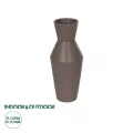 Τεχνητός Κήπος UNIQUE  Διακοσμητικό Κεραμικό Βάζo Καφέ Π10 x Μ10 x Υ24cm