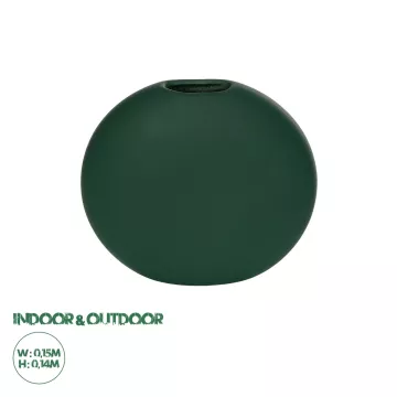 Τεχνητός Κήπος MENORCA  Διακοσμητικό Κεραμικό Βάζo Green Π15 x Μ15 x Υ14cm