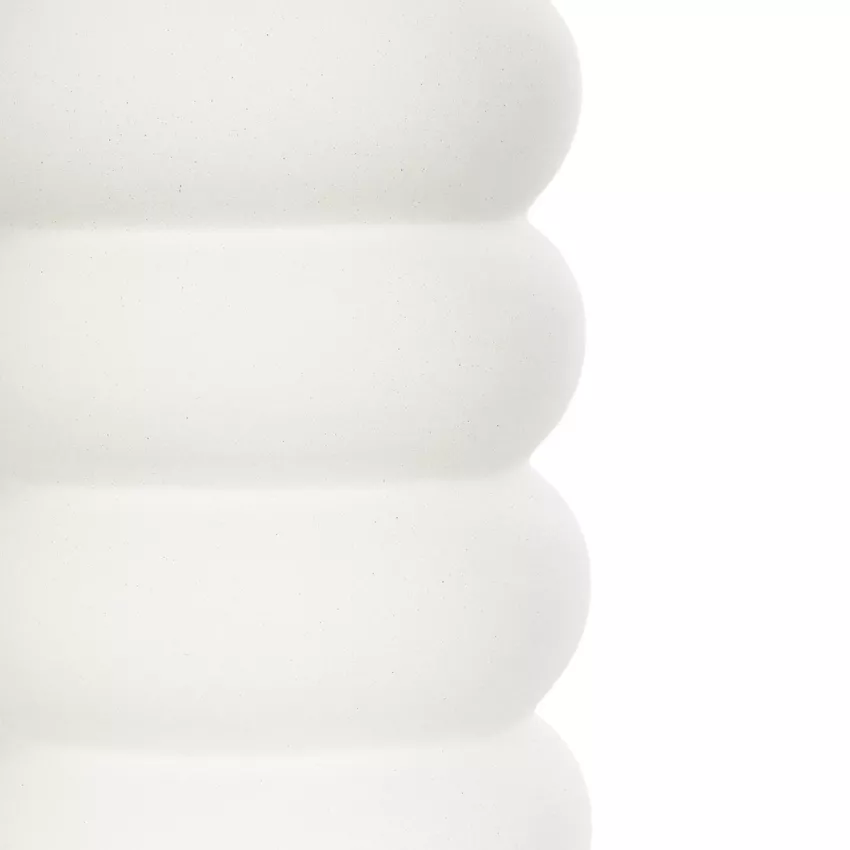 Τεχνητός Κήπος NOUVEAU  Διακοσμητικό Κεραμικό Βάζo Λευκό Π8 x Μ8 x Υ16cm