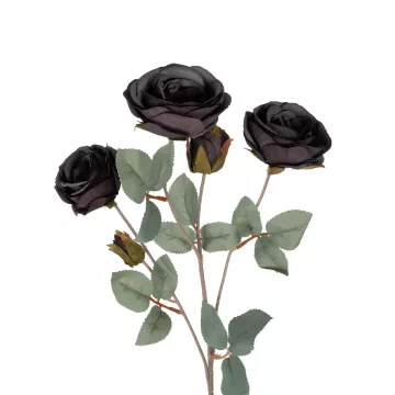 Τεχνητός Κήπος PURPLE ROSE BRANCH  Τεχνητό Διακοσμητικό Κλαδί Τριαντάφυλλα Μωβ Y60cm