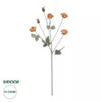 Τεχνητός Κήπος SALMON ROSE BRANCH  Τεχνητό Διακοσμητικό Κλαδί Τριαντάφυλλα Ροζ Y80cm