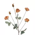 Τεχνητός Κήπος SALMON ROSE BRANCH  Τεχνητό Διακοσμητικό Κλαδί Τριαντάφυλλα Ροζ Y80cm