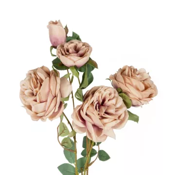 Τεχνητός Κήπος OLD PINK ROSE BRANCH  Τεχνητό Διακοσμητικό Κλαδί Τριαντάφυλλα Ροζ Y82cm