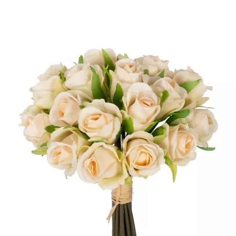 Τεχνητός Κήπος CHAMPAGNE ROSE BOUQUET  Τεχνητό Διακοσμητικό Μπουκέτο Τριαντάφυλλα Ροζ Y24cm