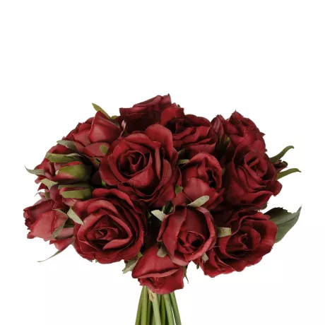 Τεχνητός Κήπος RED ROSE BOUQUET  Τεχνητό Διακοσμητικό Μπουκέτο Τριαντάφυλλα Κοκκινο Y24cm
