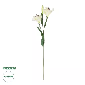 Τεχνητός Κήπος WHITE LILLY BRANCH  Τεχνητό Διακοσμητικό Κλαδί Λευκό Κρίνο Y90cm