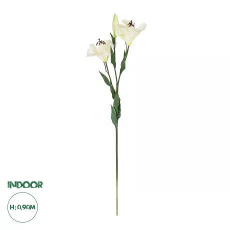 Τεχνητός Κήπος WHITE LILLY BRANCH  Τεχνητό Διακοσμητικό Κλαδί Λευκό Κρίνο Y90cm