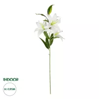 Τεχνητός Κήπος WHITE LILLY BRANCH  Τεχνητό Διακοσμητικό Κλαδί Λευκό Κρίνο Y95cm