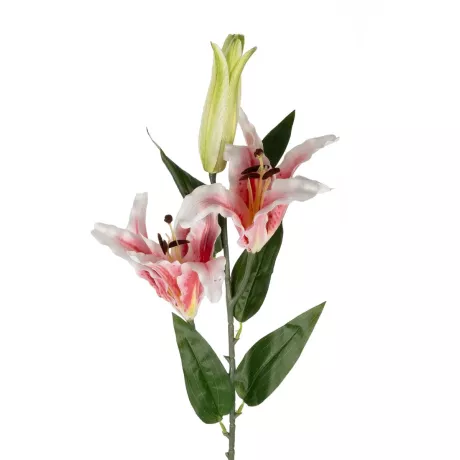 Τεχνητός Κήπος PINK LILLY BRANCH  Τεχνητό Διακοσμητικό Κλαδί Ροζ Κρίνο Y106cm