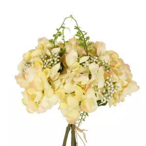 Τεχνητός Κήπος YELLOW HYDRANGEA BOUQUET  Τεχνητό Διακοσμητικό Μπουκέτο Κίτρινη Ορτανσία Y33cm