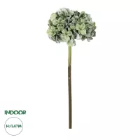 Τεχνητός Κήπος GREEN HYDRANGEA BRANCH  Τεχνητό Διακοσμητικό Κλαδί Πράσινη Ορτανσία Y47cm