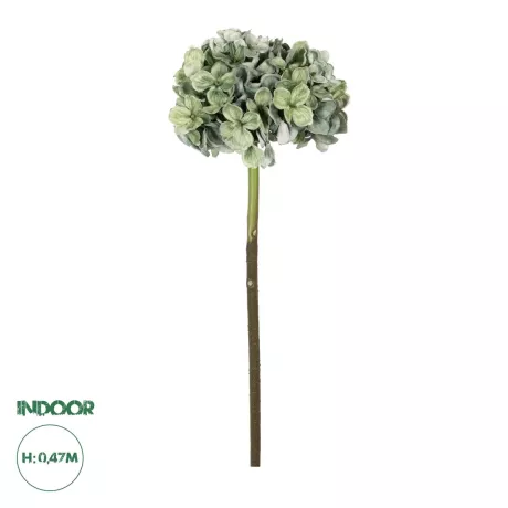 Τεχνητός Κήπος GREEN HYDRANGEA BRANCH  Τεχνητό Διακοσμητικό Κλαδί Πράσινη Ορτανσία Y47cm