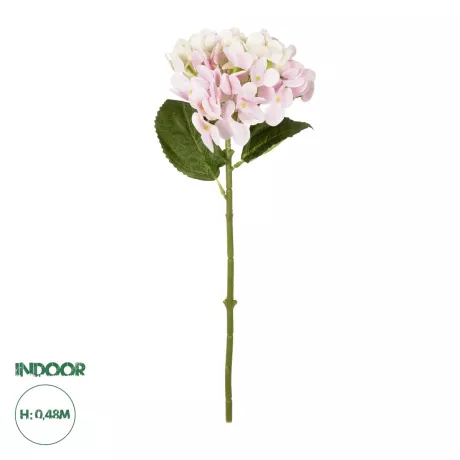 Τεχνητός Κήπος PINK HYDRANGEA BRANCH  Τεχνητό Διακοσμητικό Κλαδί Ροζ Ορτανσία Y48cm