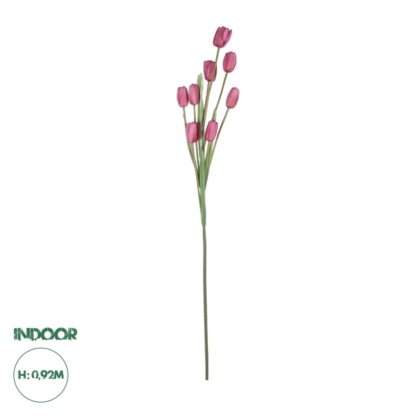Τεχνητός Κήπος PINK TULIP BRANCH  Τεχνητό Διακοσμητικό Κλαδί Ροζ Τουλίπα Y92cm