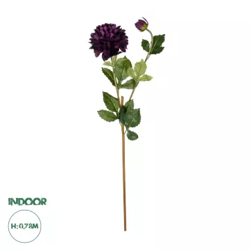 Τεχνητός Κήπος PURPLE DHALIA BRANCH  Τεχνητό Διακοσμητικό Μωβ Κλαδί Ντάλια Y78cm