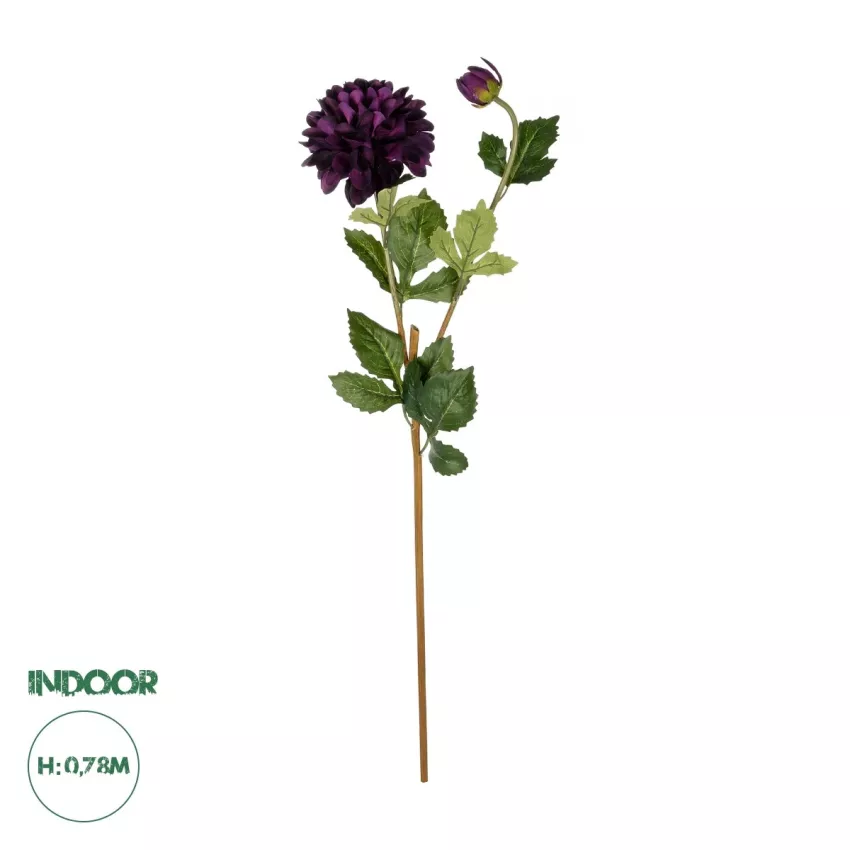 Τεχνητός Κήπος PURPLE DHALIA BRANCH  Τεχνητό Διακοσμητικό Μωβ Κλαδί Ντάλια Y78cm