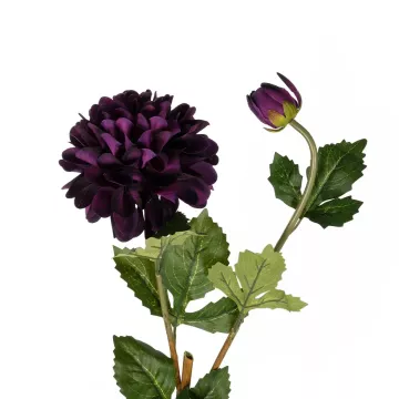 Τεχνητός Κήπος PURPLE DHALIA BRANCH  Τεχνητό Διακοσμητικό Μωβ Κλαδί Ντάλια Y78cm