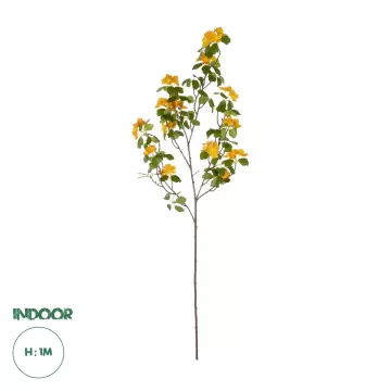 Τεχνητός Κήπος ORANGE APRICOT BRANCH  Τεχνητό Διακοσμητικό Πορτοκαλί Κλαδί Ροδακινίας Y100cm