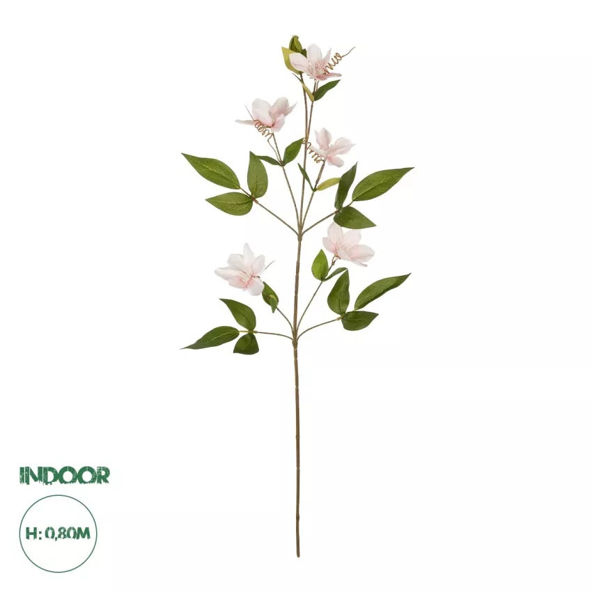 Τεχνητός Κήπος PALE PINK CLEMANTIS BRANCH  Τεχνητό Διακοσμητικό Κλαδί Ροζ Κλημεντίνα Y80cm