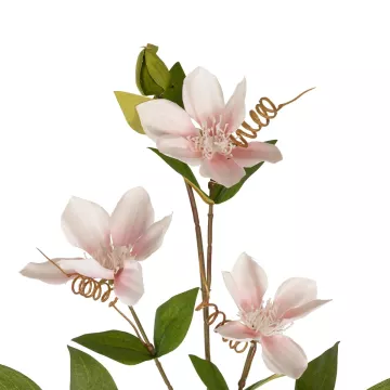 Τεχνητός Κήπος PALE PINK CLEMANTIS BRANCH  Τεχνητό Διακοσμητικό Κλαδί Ροζ Κλημεντίνα Y80cm