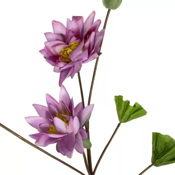 Τεχνητός Κήπος PINK LOTUS BRANCH  Τεχνητό Διακοσμητικό Ροζ Κλαδί Λωτός Y120cm