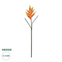 Τεχνητός Κήπος ORANGE PEACOCK BRANCH  Τεχνητό Διακοσμητικό Κλαδί Πορτοκαλί πουλί του παραδείσου Y85cm