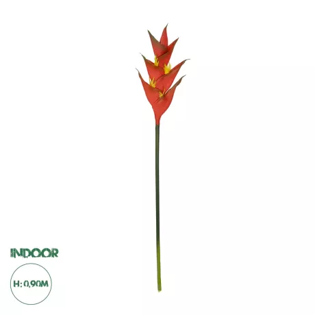 Τεχνητός Κήπος RED PEACOCK BRANCH  Τεχνητό Διακοσμητικό Κλαδί Κόκκινο πουλί του παραδείσου Y90cm