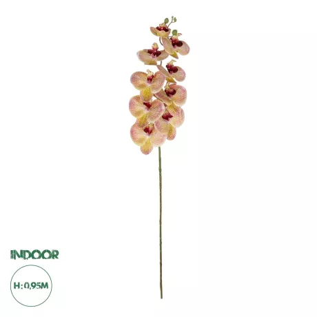 Τεχνητός Κήπος PING SALMON ORCHID BRANCH  Τεχνητό Διακοσμητικό Κλαδί  Ροζ Ορχιδέα Y95cm