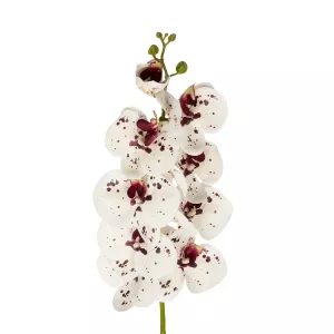 Τεχνητός Κήπος WHITE ORCHID BRANCH  Τεχνητό Διακοσμητικό Κλαδί Λευκή Ορχιδέα Y95cm