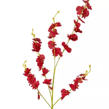 Τεχνητός Κήπος RED DANCE ORCHID BRANCH  Τεχνητό Διακοσμητικό Κλαδί Κόκκινη Ορχιδέα Y90cm