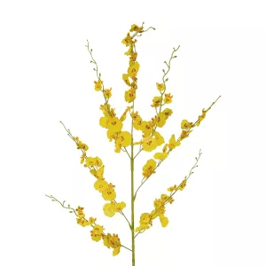 Τεχνητός Κήπος YELLOW DANCE ORCHID BRANCH  Τεχνητό Διακοσμητικό Κλαδί Κίτρινη Ορχιδέα Y110cm