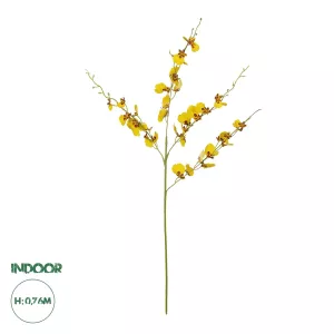 Τεχνητός Κήπος YELLOW SPRING ORCHIDIUM BRANCH  Τεχνητό Διακοσμητικό Κλαδί Κίτρινη Ορχιδέα Y76cm