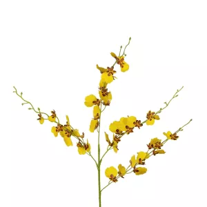 Τεχνητός Κήπος YELLOW SPRING ORCHIDIUM BRANCH  Τεχνητό Διακοσμητικό Κλαδί Κίτρινη Ορχιδέα Y76cm