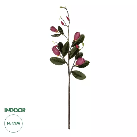 Τεχνητός Κήπος DARK PING MAGNOLIA BRANCH  Τεχνητό Διακοσμητικό Κλαδί Ροζ Μαγνόλια Y120cm