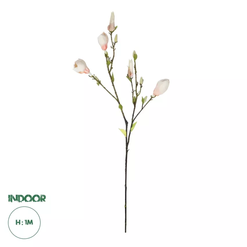 Τεχνητός Κήπος CHAMPAGNE MAGNOLIA BRANCH  Τεχνητό Διακοσμητικό Κλαδί Σαμπανί Μαγνόλια Y100cm