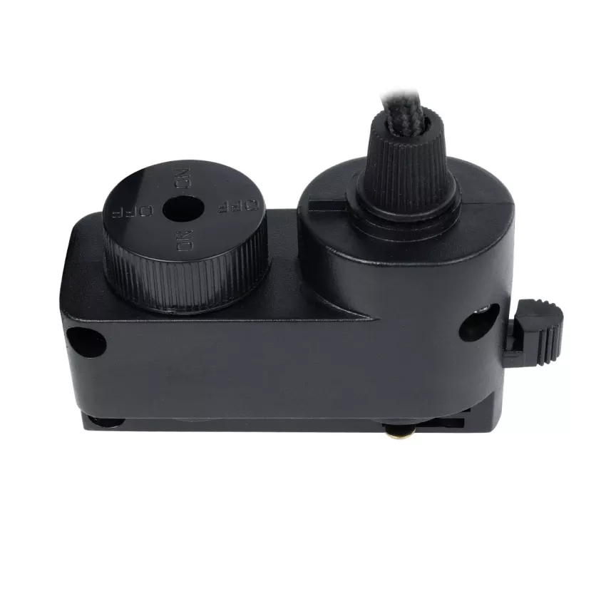 Αντάπτορας Κρέμασης Φωτιστικού -  Μονοφασικός 2 Καλωδίων με 1 Μέτρο Υφασμάτινο Καλώδιο και Ντουί E27 AC 220-240V IP20 Μ7 x Π3 x Υ4cm - Μαύρο